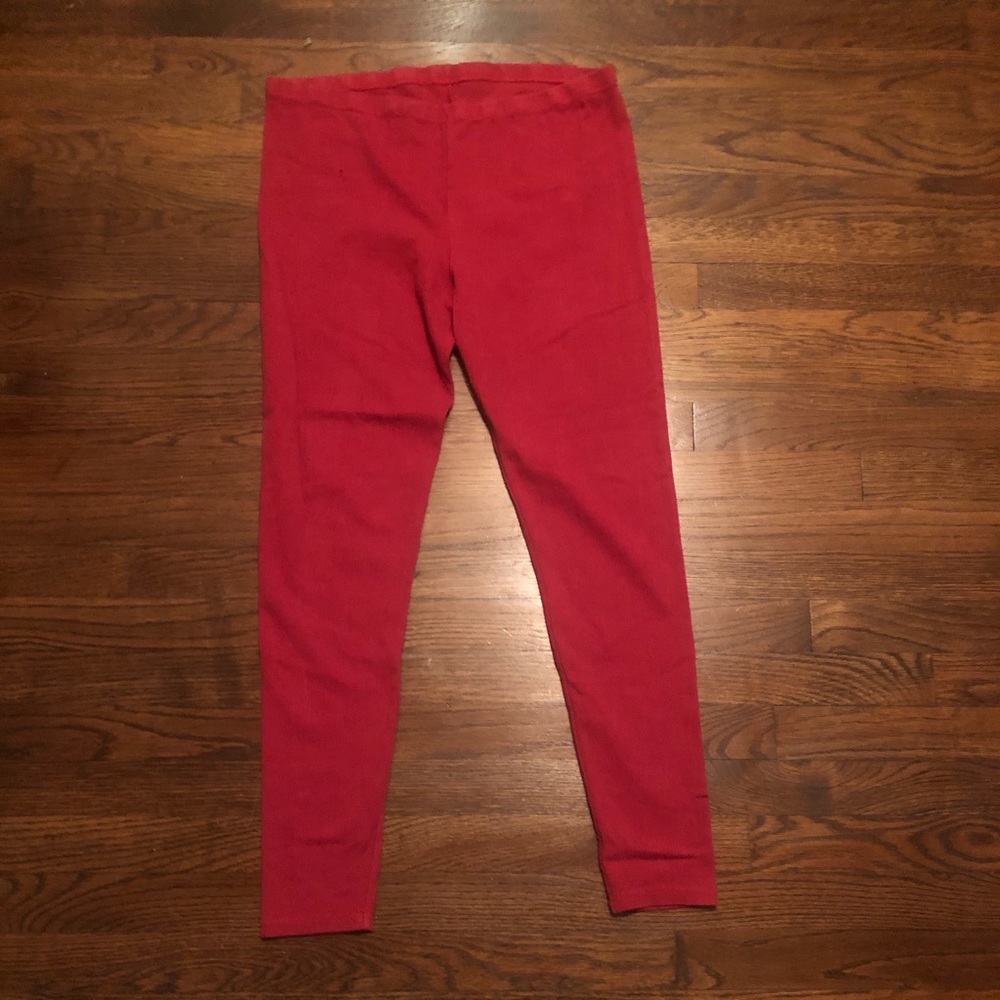Never worn! Red! Denim/leggings! XL